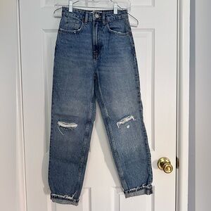Zara Dark Wash Mom Jeans